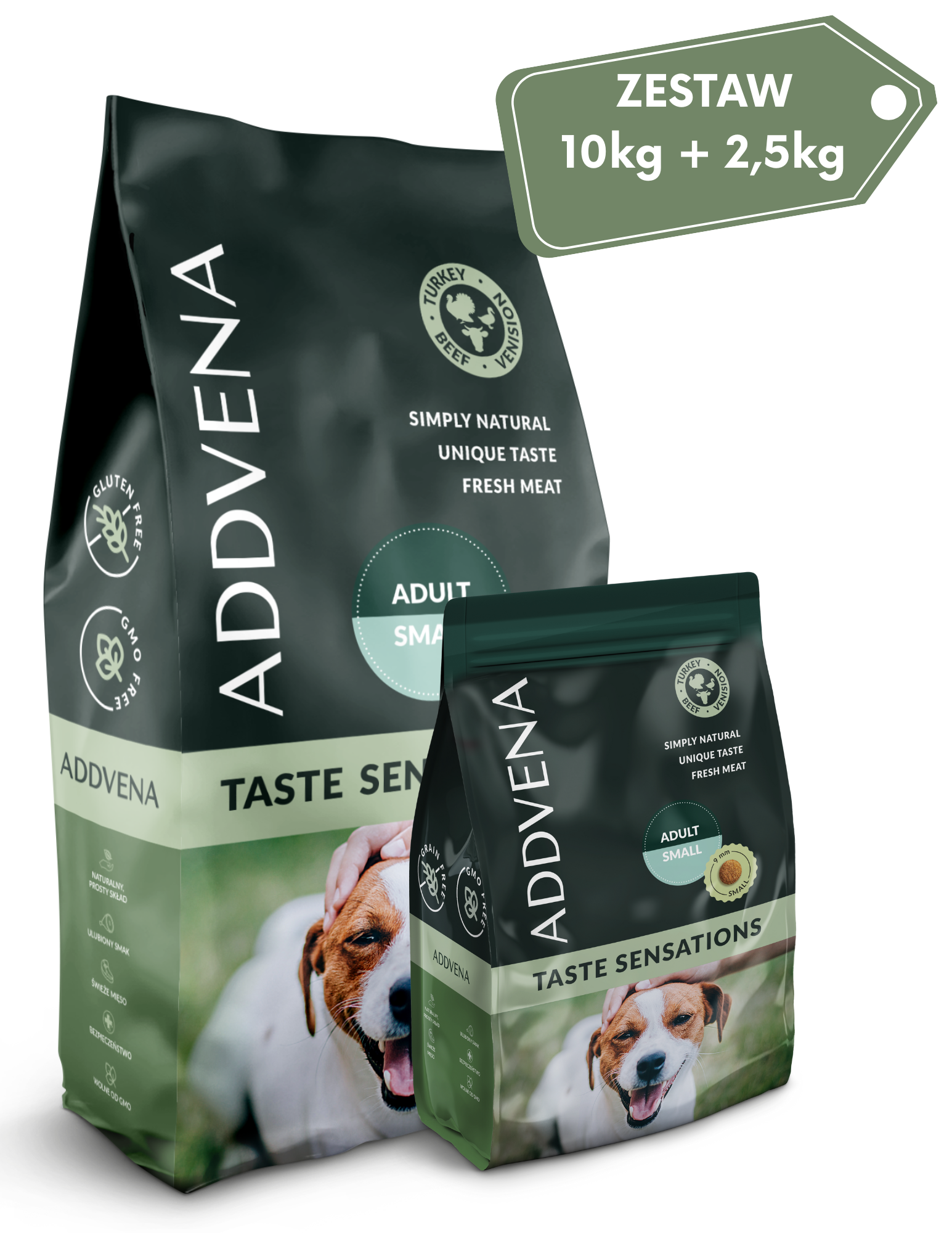 TASTE SENSATIONS dla dorosłych psów małych ras 10+2,5kg ZESTAW