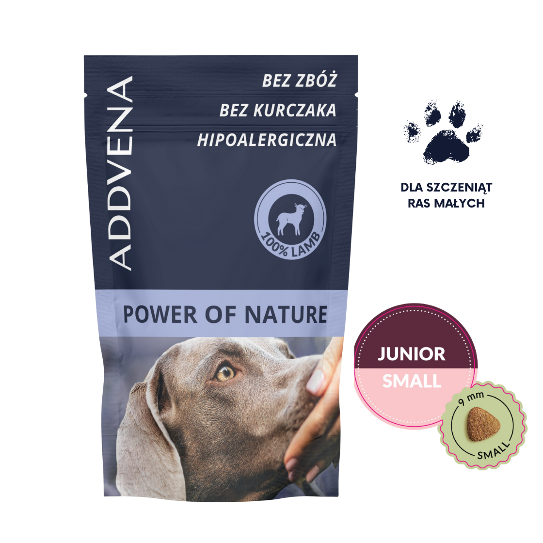ADDVENA POWER OF NATURE Junior Small 100g karma sucha dla szczeniąt PRÓBKA