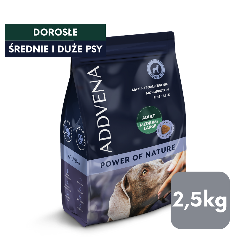 POWER OF NATURE dla dorosłych psów średnich i dużych ras 2,5kg