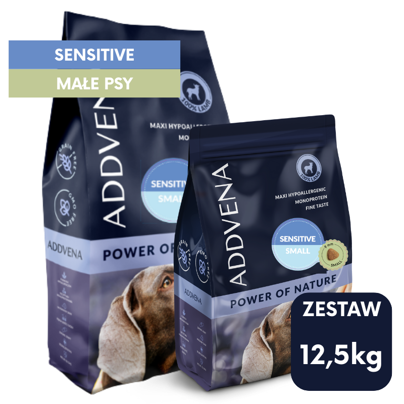 POWER OF NATURE SENSITIVE dla psów wrażliwych małych ras 10+2,5kg ZESTAW