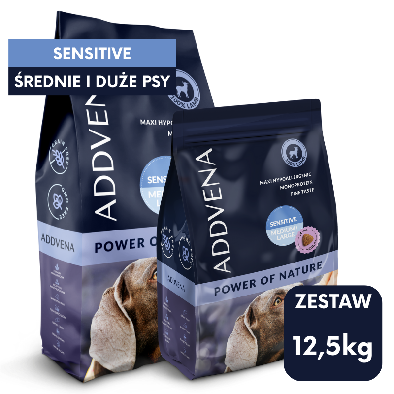 POWER OF NATURE SENSITIVE dla psów wrażliwych średnich i dużych ras 10+2,5kg ZESTAW