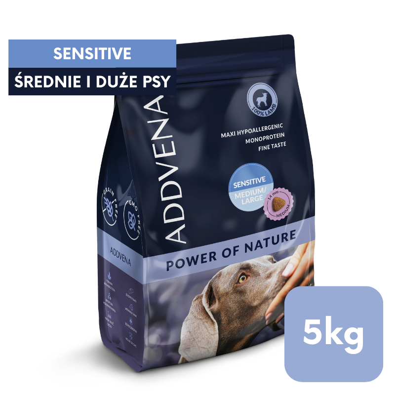 POWER OF NATURE Sensitive dla psów wrażliwych średnich i dużych ras 5kg