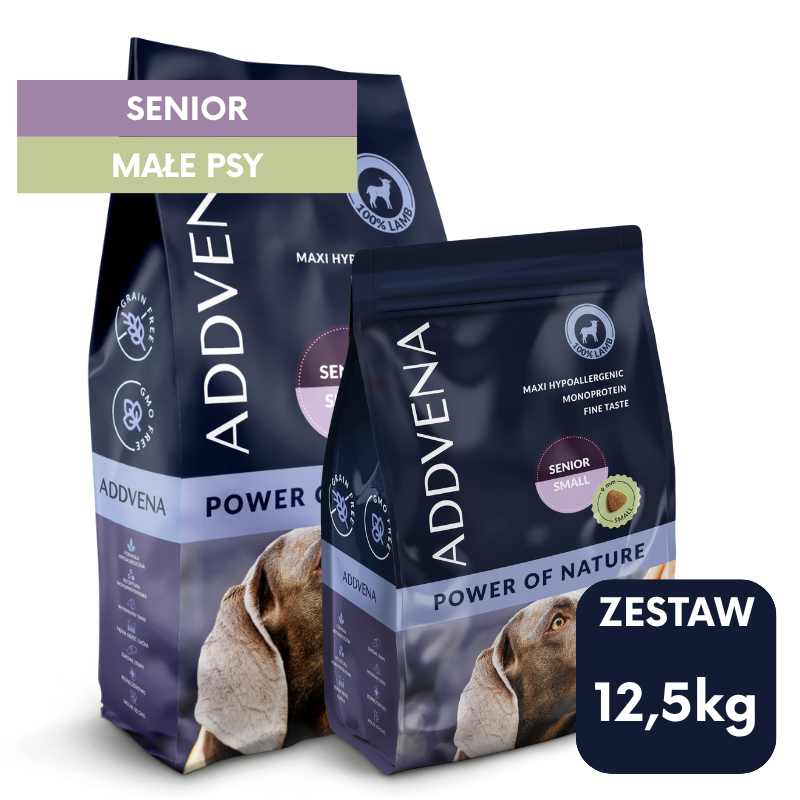 POWER OF NATURE dla starszych psów małych ras 10+2,5kg ZESTAW