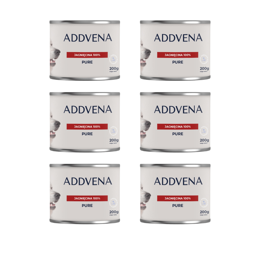 PURE Jagnięcina 100% karma mokra dla psów 200g 5+1 GRATIS ZESTAW